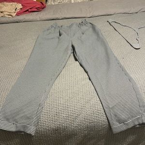 Gingham print ankle pants